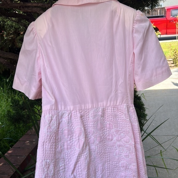 Vintage handmade pink quilted button down‎ dress - Picture 10 of 15